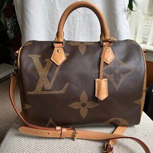 LOUIS VUITTON Reverse Monogram Giant Speedy Bandouliere 30 Bag